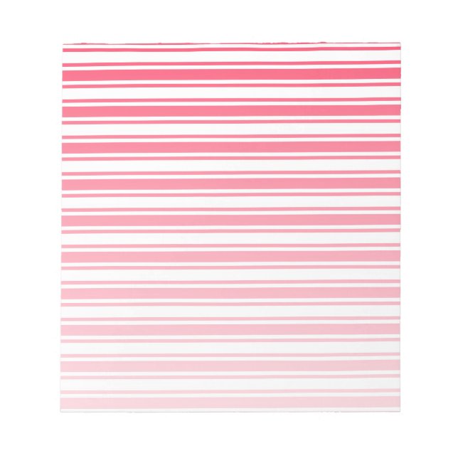 Bloc-note Bandes de bonbons rouges et blancs (Devant)