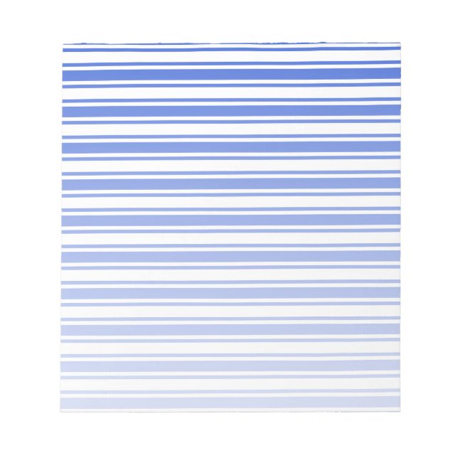 Bloc-note Bandes de bonbons royales bleues et blanches (Devant)
