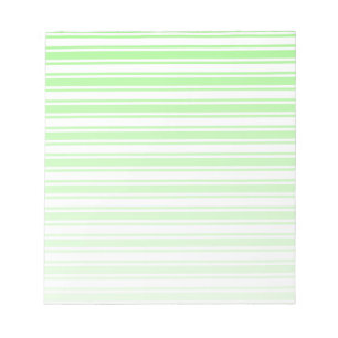Bloc-note Bandes de bonbons vert et blanc de chaux