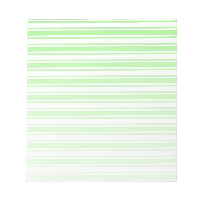 Bloc-note Bandes de bonbons vert et blanc de chaux (Devant)