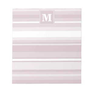 Bloc-note Bandes de quartz roses monogrammes