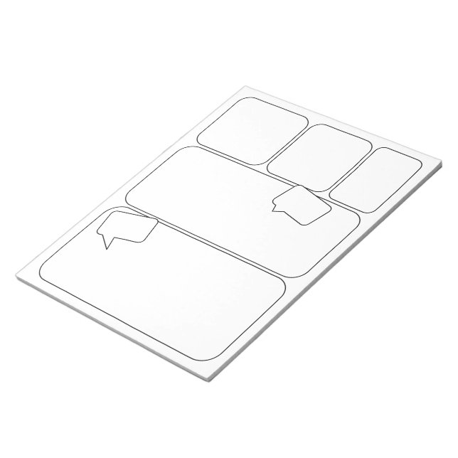 Bloc-note Bandes dessinées d'artiste - Modèles de cases vide (Incliné)