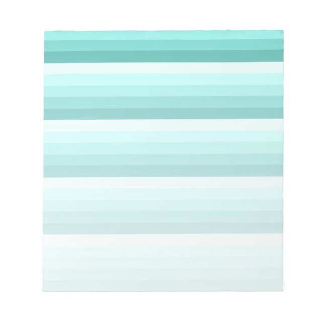 Bloc-note Bandes d'ombre turquoise (Devant)