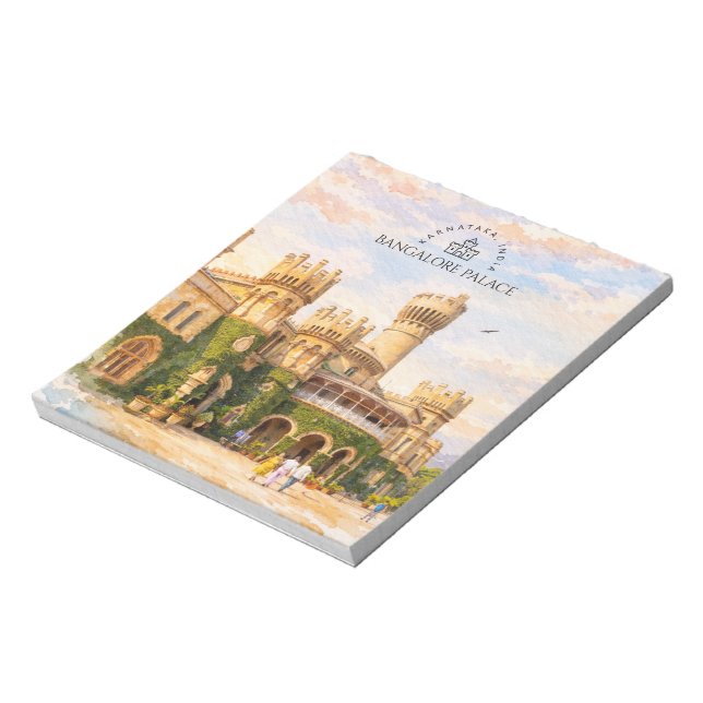 Bloc-note Bangalore Palace Inde Aquarelle Souvenir de Voyage (Tourné)