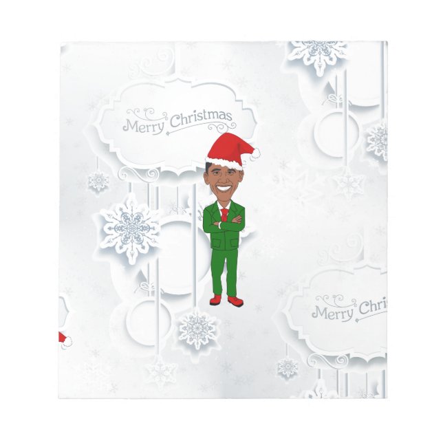 Bloc-note barack obama père Noël (Devant)