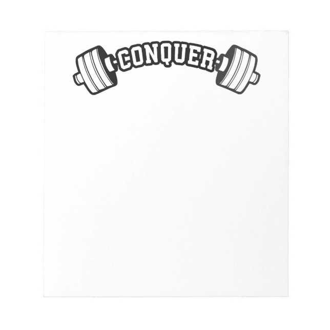 Bloc-note Barbell, CONQUER - Gymnase d'haltérophilie (Devant)