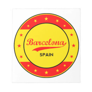 Bloc-note Barcelone, Espagne, cercle aux couleurs du drapeau
