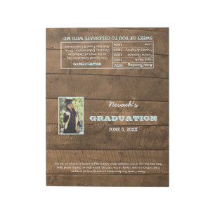 Bloc-note Barnwood Lights Graduation Favor Candy Wrappers