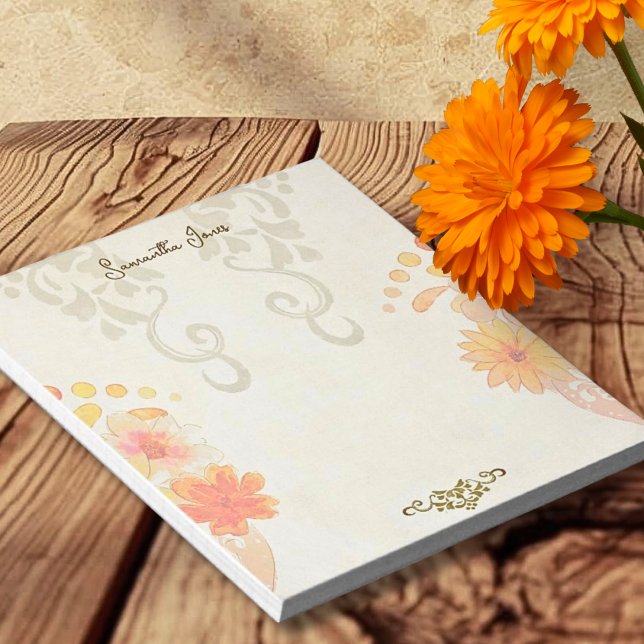 Bloc-note Baroque Floral Mexicain Sacré-Cœur Rustique (Créateur téléchargé)