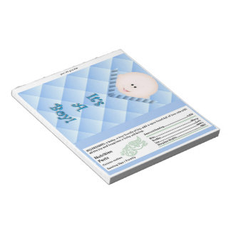 Bloc-note Barre de bonbons Baby shower Blue Boy Party Favori
