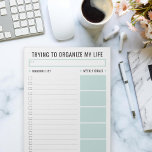 Bloc-note Basic Task List Editable Tear Away Daily Planner<br><div class="desc">Personalize to suit your taste by changing fonts,  colors and shapes of everything!</div>