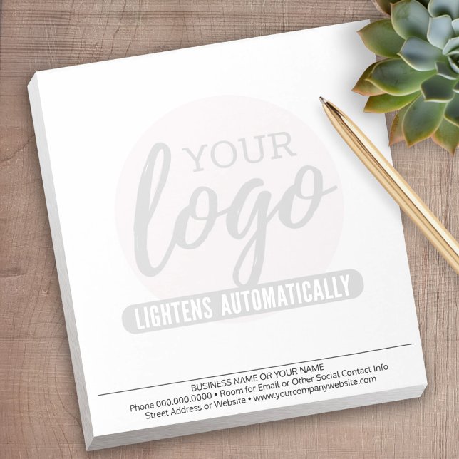 Bloc-note Basique avec filigrane du logo de l'entreprise en  (Personalized Notepad with Your Logo - add contact info for a great promotional product)