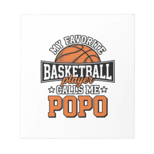Bloc-note Basketball Popo Drôle Vintage Sports Design_1