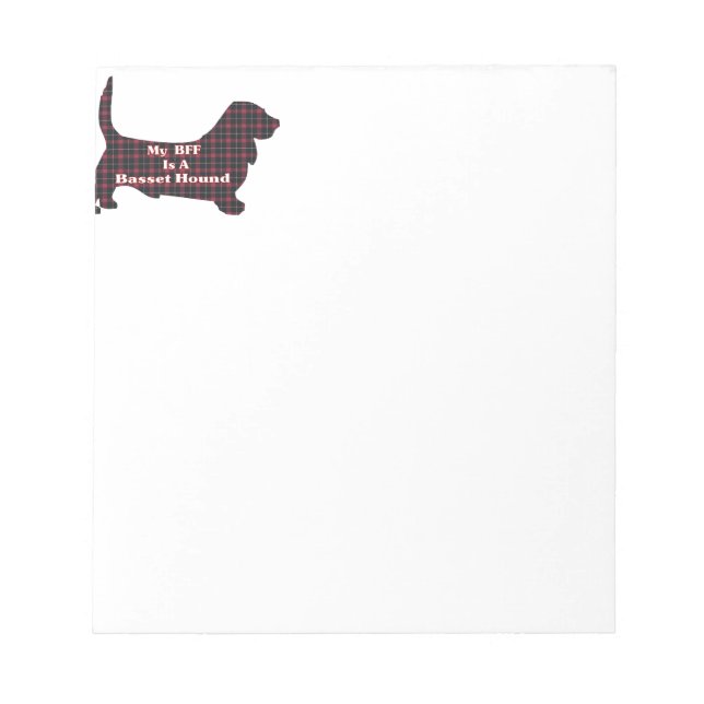 Bloc-note Basset Hound BFF (Devant)