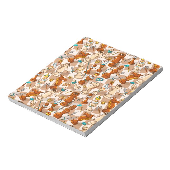 Bloc-note bataille d'échecs (Tourné)