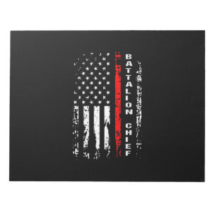 Bloc-note Bataillon des pompiers Bataillon en chef Cadeau en