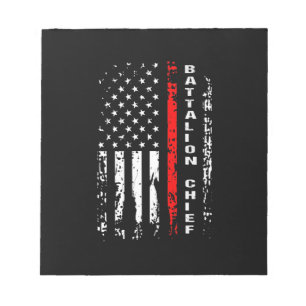 Bloc-note Bataillon des pompiers Bataillon en chef Cadeau en