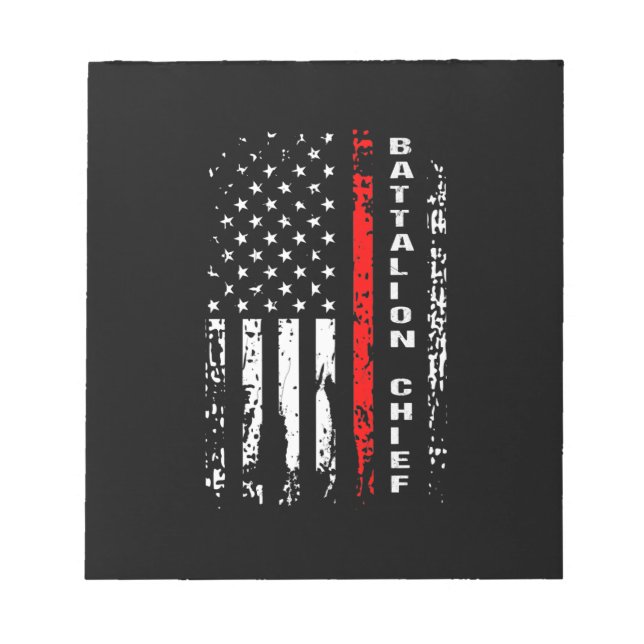 Bloc-note Bataillon des pompiers Bataillon en chef Cadeau en (Devant)