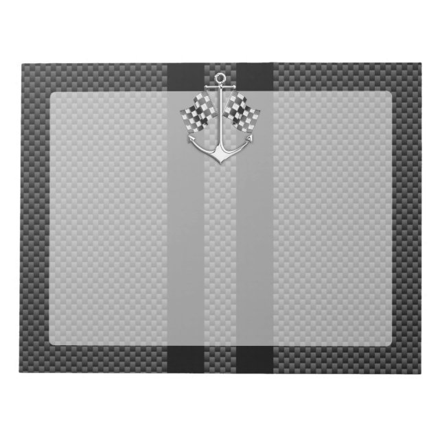 Bloc-note Bateau de course nautique en fibre de carbone déco (Devant)