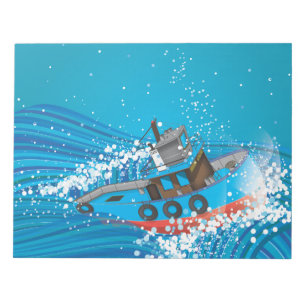 Bloc-note Bateau de pêche orageux