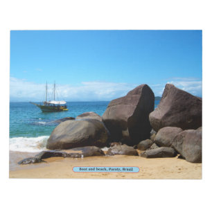 Bloc-note Bateau et plage, Paraty, Brésil