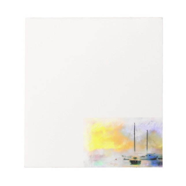 Bloc-note bateaux au coucher du soleil  (Devant)