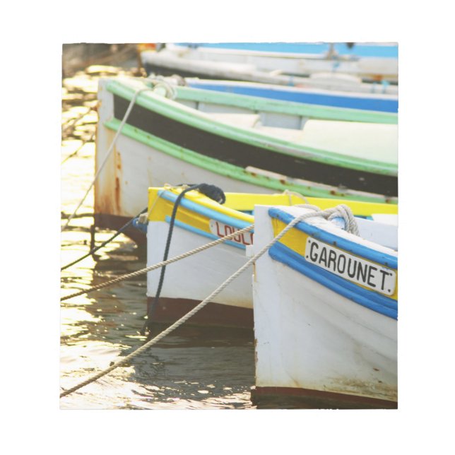 Bloc-note Bateaux de pêche provençaux typiques peints en (Devant)