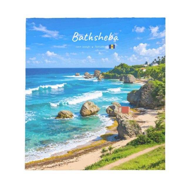 Bloc-note Bathsheba, Barbade - Côte de plage tropicale (Devant)