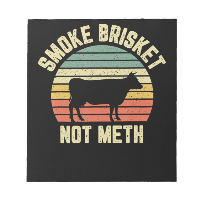 Bloc-note Bbq Fumée Brisket Drôle Pas Novelty Grilling (Devant)