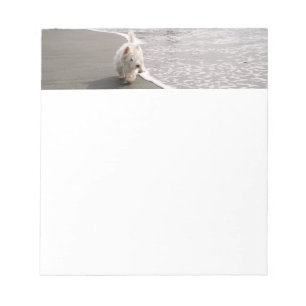 Bloc-note Beachcombing White Westie Chien Photo Papeterie