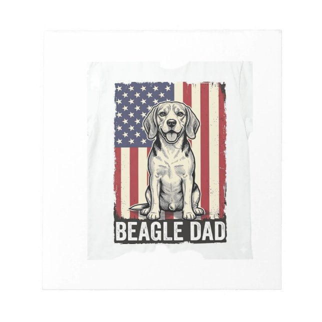 Bloc-note Beagle Dad Patriotic Vintage Dog Shirt Design_1 (Devant)