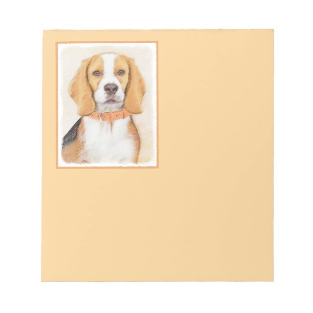 Bloc-note Beagle Hound Dog Peinture Animal Art original (Devant)