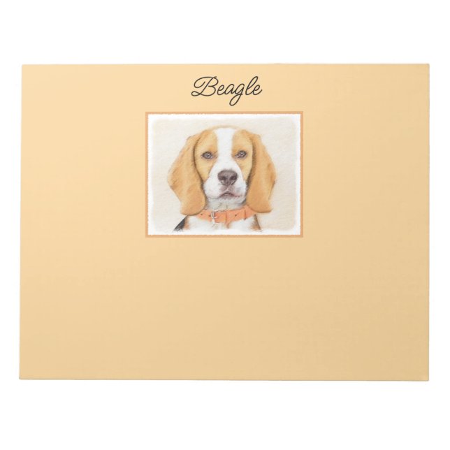 Bloc-note Beagle Hound Dog Peinture Animal Art original (Devant)