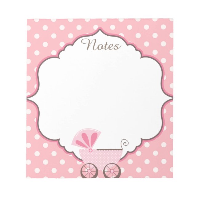 Bloc-note Beau Baby shower personnalisé Pad (Devant)