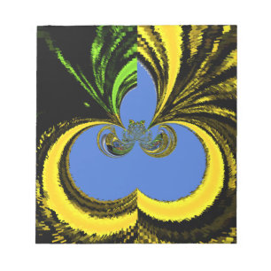 Bloc-note Beau Beau Art Sud-Africain Jaune et Bleu