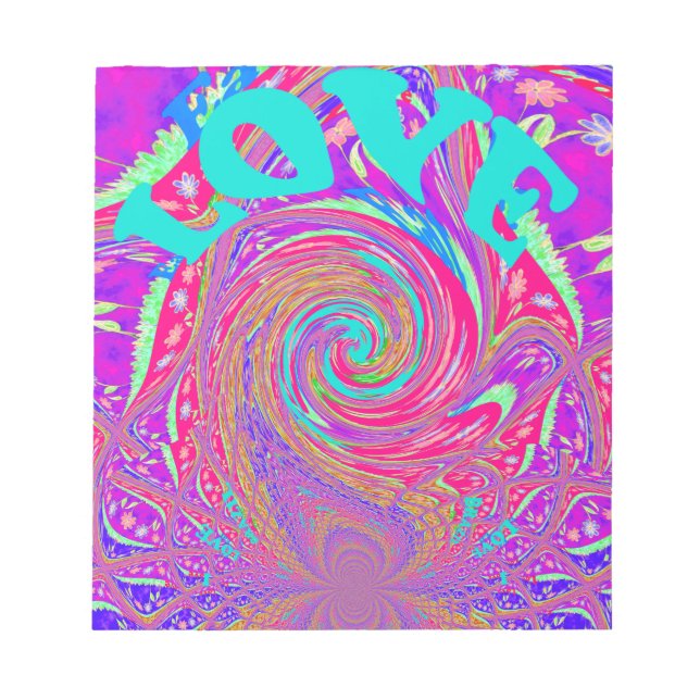 Bloc-note Beau Extraordinaire Love Whirl Texte Art Imprimer  (Devant)