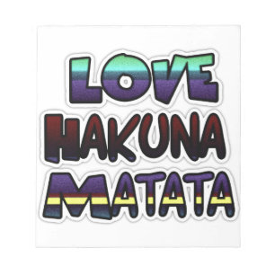 Bloc-note Beau Hakuna Matata Art Print