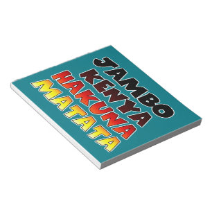 Bloc-note Beau Jambo Kenya Hakuna Matata Beau Art