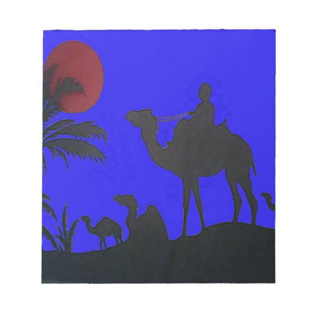Bloc-note Beau Sky Sunset Camel Safari Silhouette (Devant)