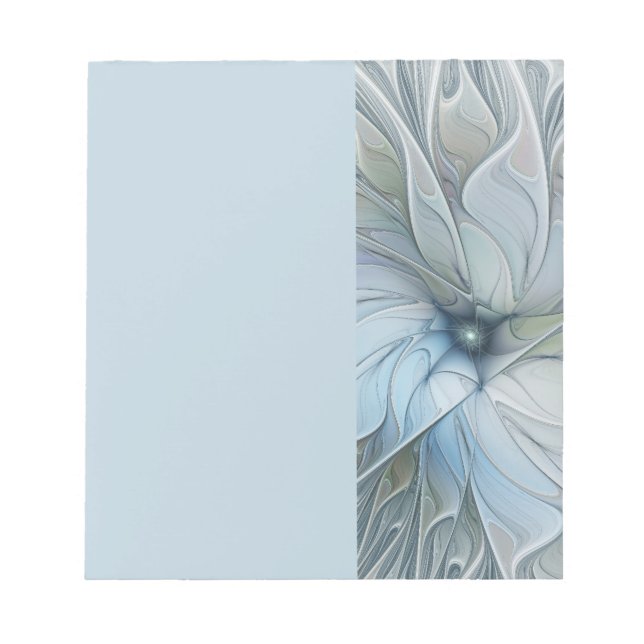 Bloc-note Beauté élégante Art abstrait moderne fractal Fleur (Devant)