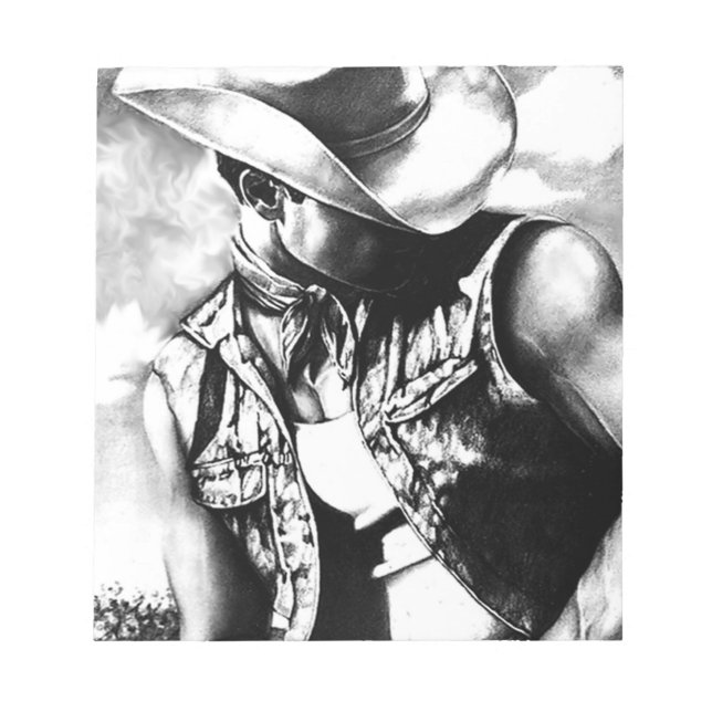 Bloc-note Beaux dessins de la belle Cowboy Country Man (Devant)