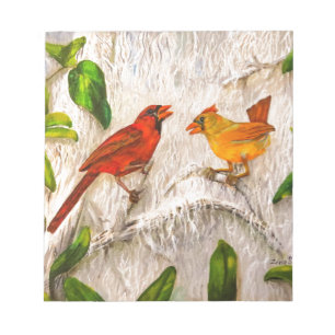 Bloc-note Beaux oiseaux cardinaux