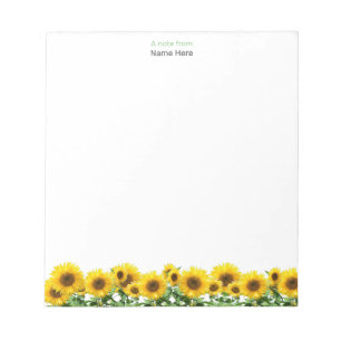 Bloc-note Beaux Tournesols Cahier Simple