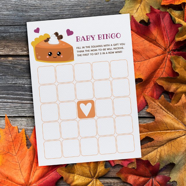 Bloc-note Bébé tombé Bingo au petit chou à la crème ( You’ll definitely want a piece of this Cutie Pie Fall Baby Bingo!)