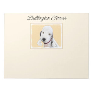 Bloc-note Bedlington Terrier Peinture - Art Chien original