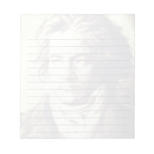 Bloc-note Beethoven Portrait noir et blanc sur mesure