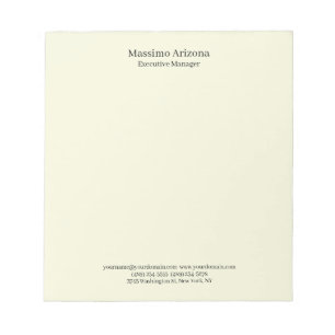 Bloc-note Beige Simple Moderne Minimaliste Professionnel