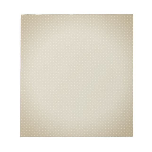 Bloc-note Beige White Polka Dot Simple Retro (Devant)