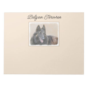 Bloc-note Belgian Tervuren Painting - Cute Original Dog Art