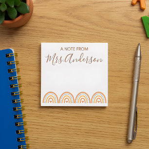 Bloc-note Belle Cute Boho Rainbow Appréciation de l'enseigna